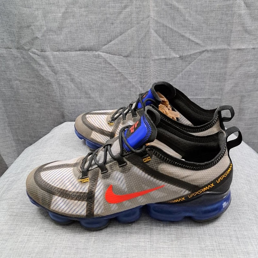%Nike Air VaporMax Men 2019 Black Hyper Blue Size 10 AR6631-008 / A 30